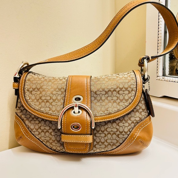 Vintage Coach Y2K SoHo Jacquard Demi flap Shoulder Bag - Picture 1 of 15